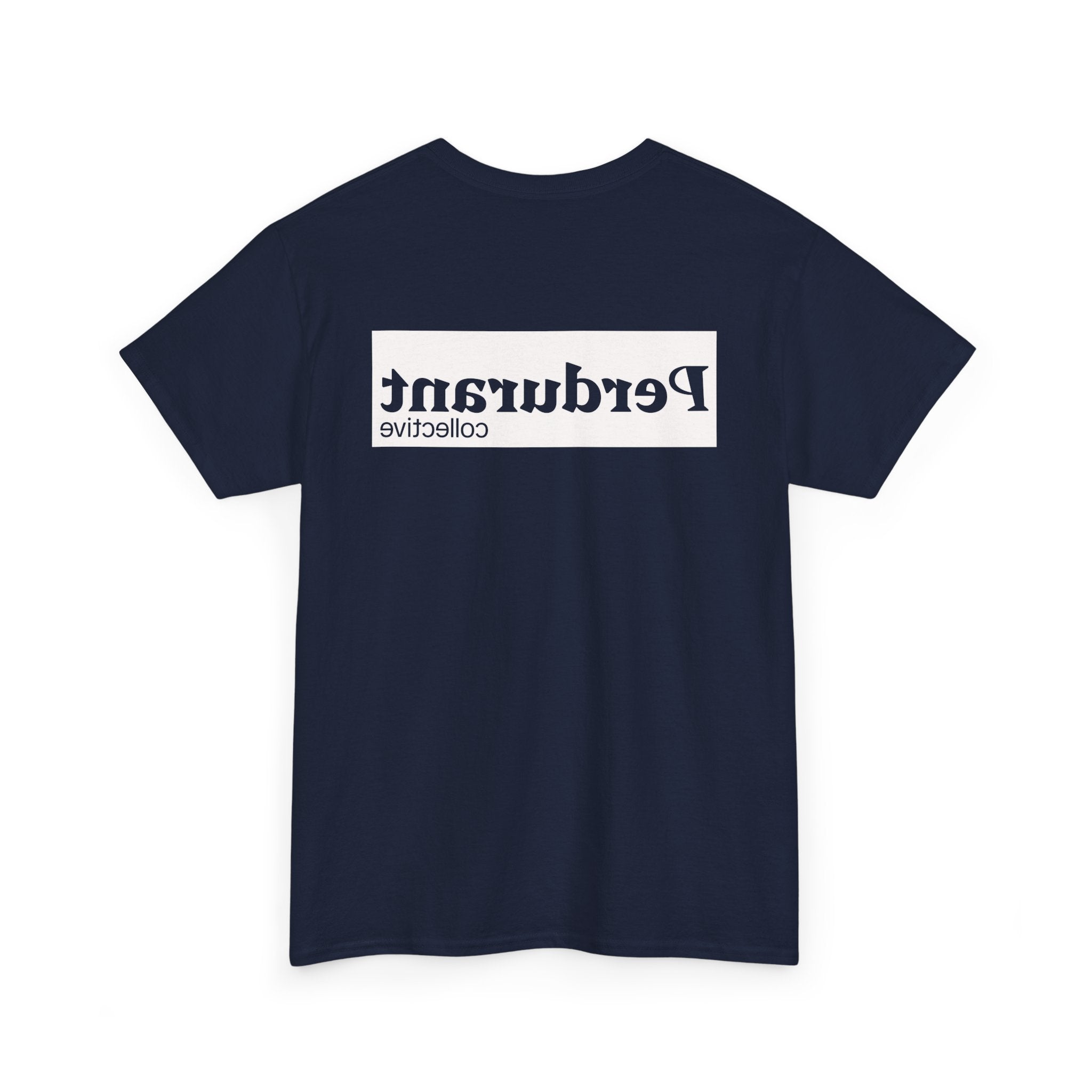 Perdurant Collective Outline Logo T-Shirt - Dark Minimal Unisex Graphic Tee