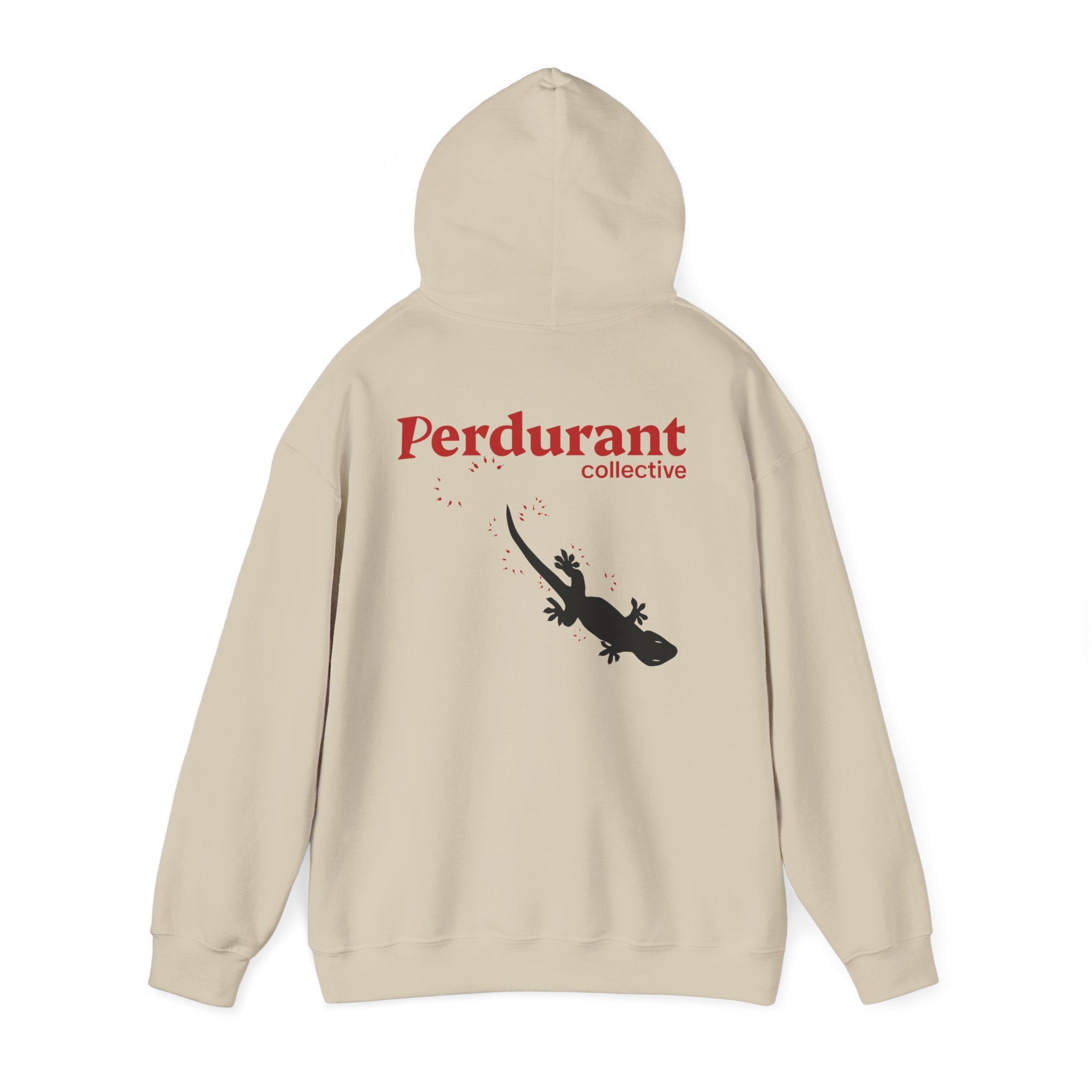 Perdurant Collective Footprint Hoodie - Light Minimal Unisex Graphic Hoodie