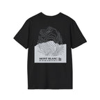 Mont Blanc Topographic T-Shirt - Dark Unisex Mountain Relief Tee