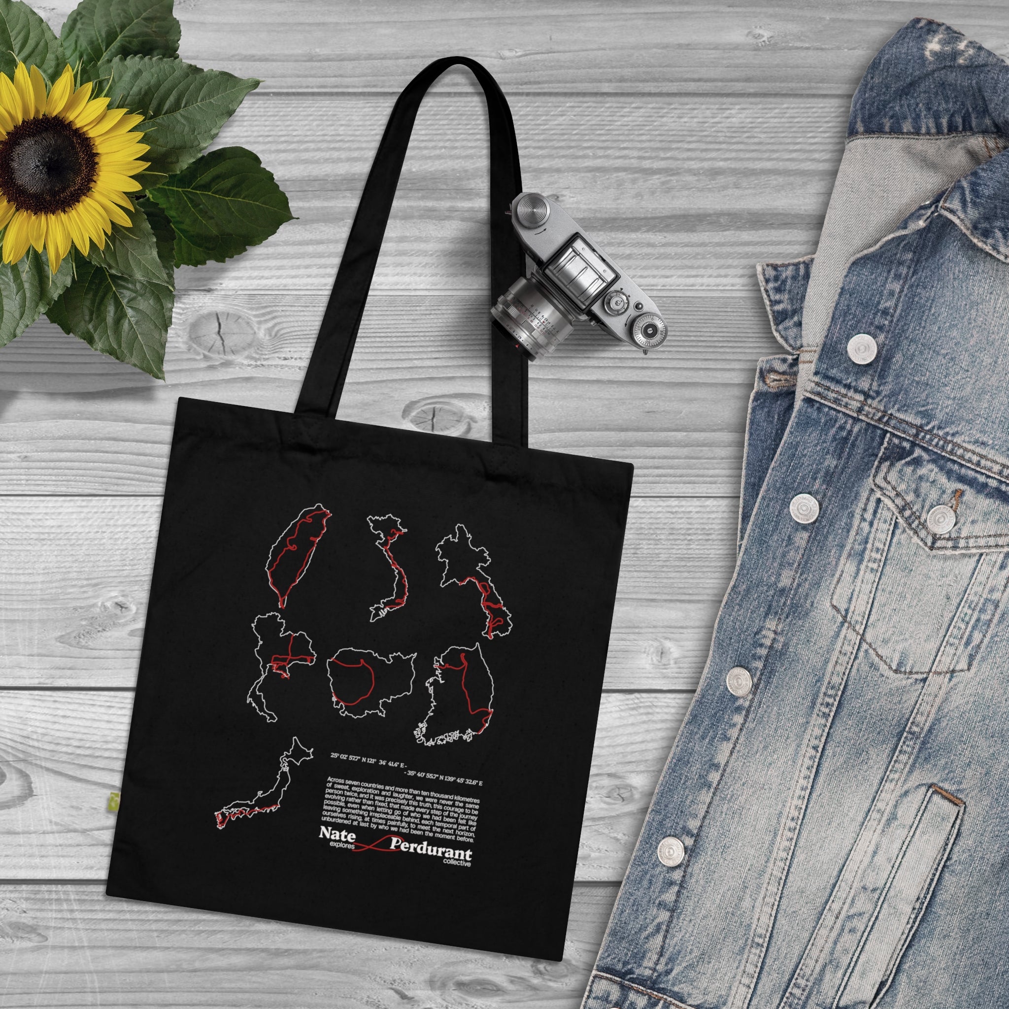 Nate Explores x Perdurant Collective Tote Bag - Unisex Lifestyle Graphic Tote