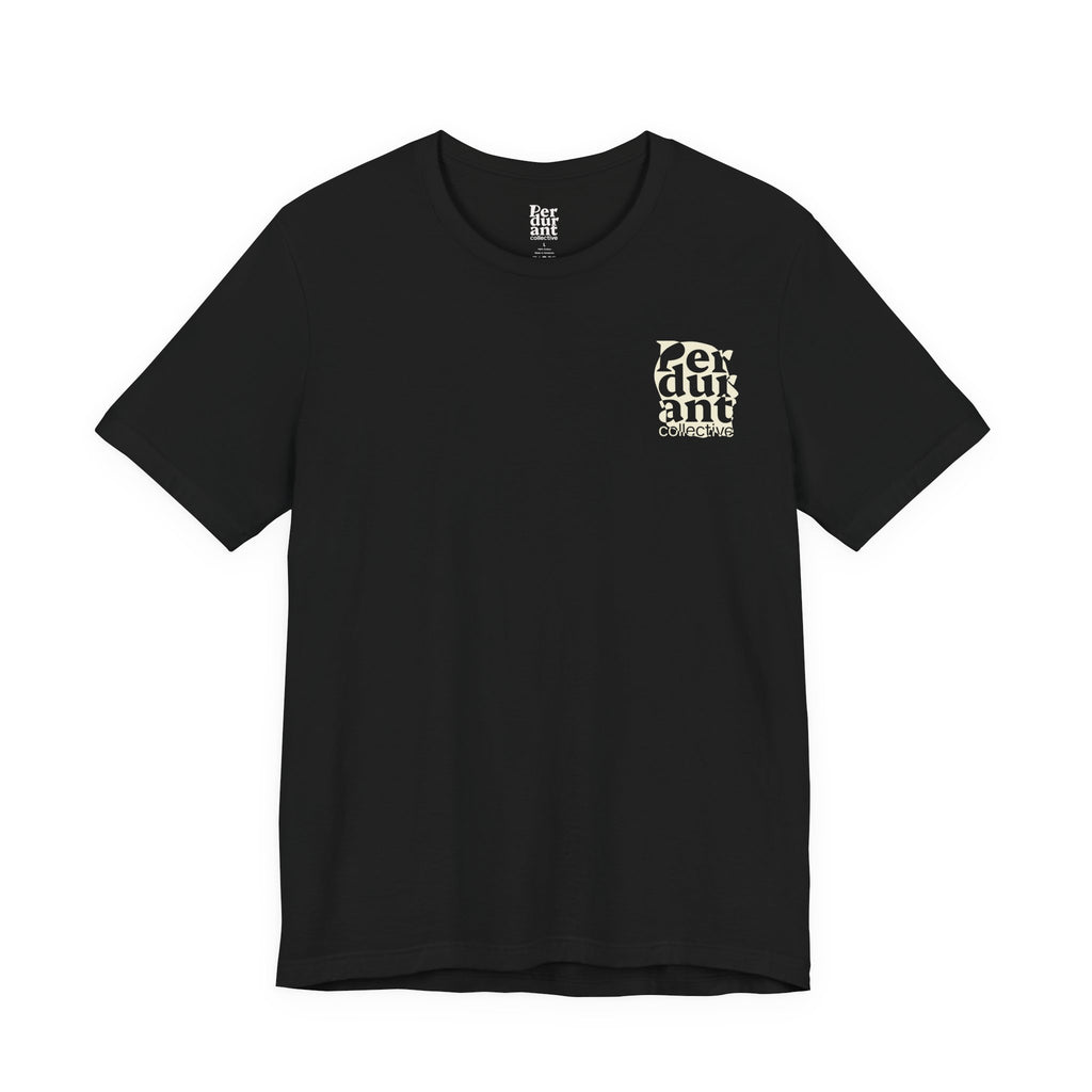 Nate Explores x Perdurant Collective Logo T-Shirt - Dark Unisex Adventure & Outdoors Graphic Tee