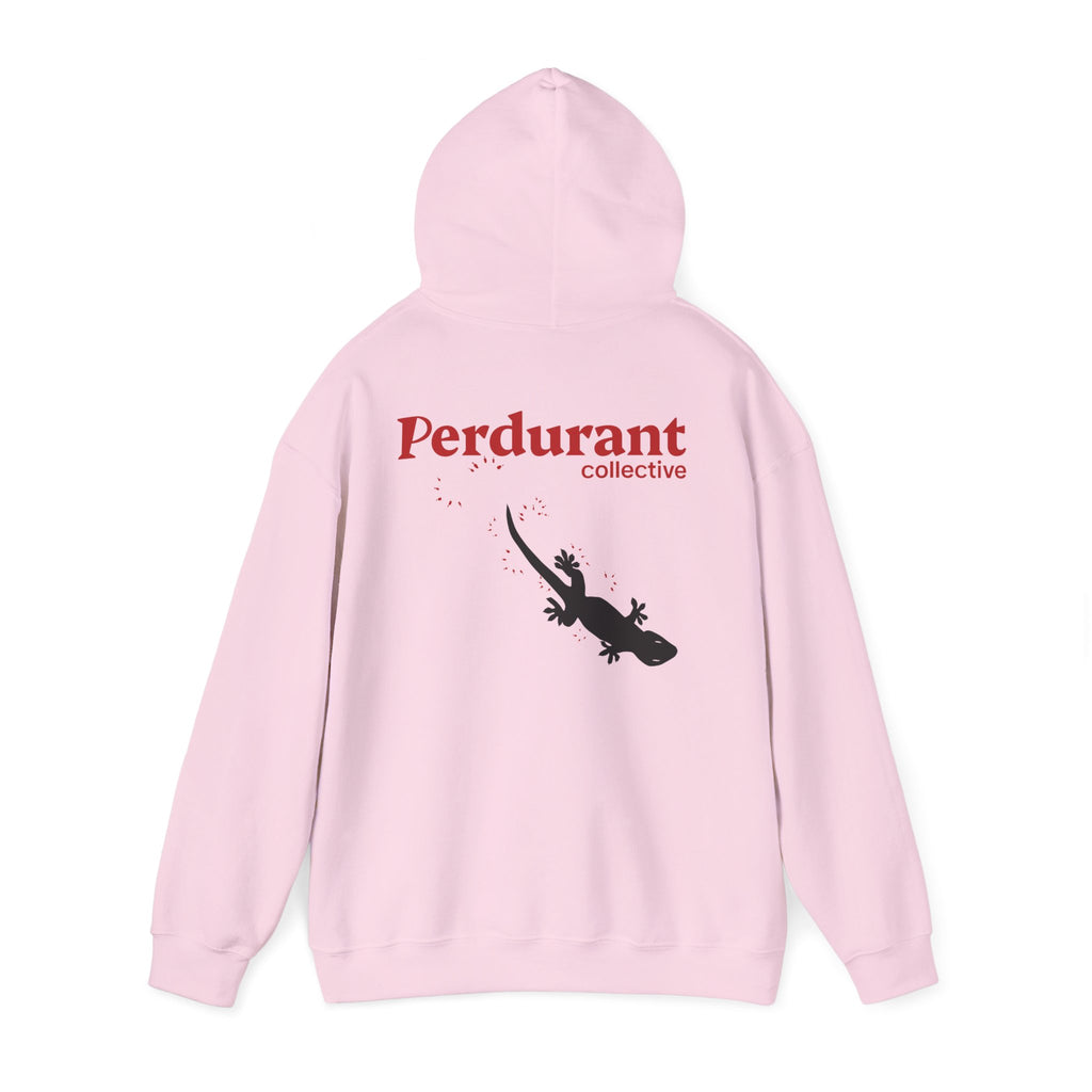 Perdurant Collective Footprint Hoodie - Light Minimal Unisex Graphic Hoodie