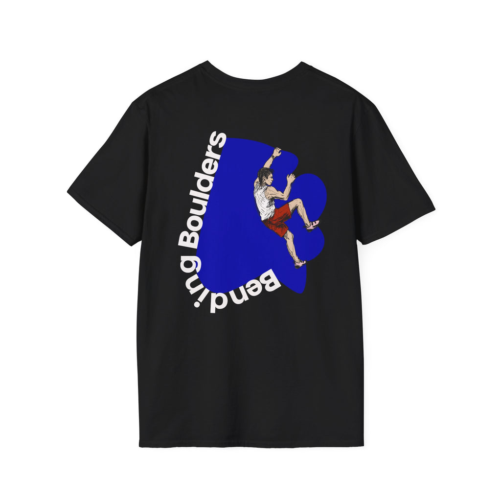 Perdurant Collective Bending Boulders T‑Shirt - Dark Climbing & Bouldering Black Graphic Tee