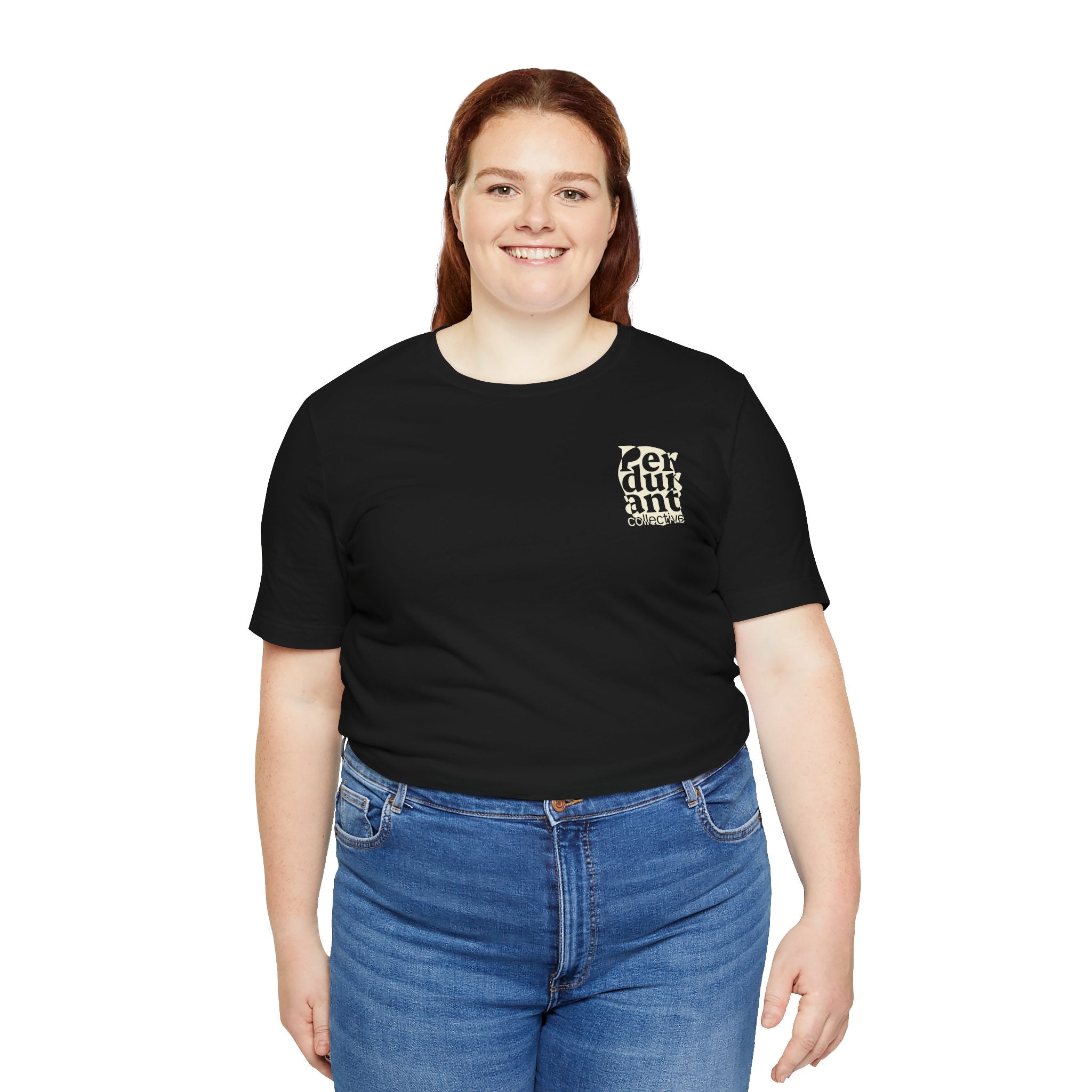 Nate Explores x Perdurant Collective Logo T-Shirt - Dark Unisex Adventure & Outdoors Graphic Tee