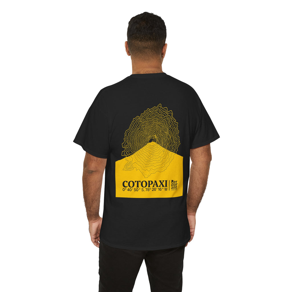 Cotopaxi Topographic T-Shirt - Yellow Unisex Mountain Relief Special Tee